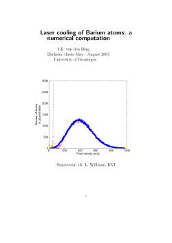 Laser cooling of Barium atoms: a numerical computation