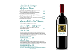The Wine Menu