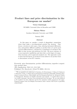 Product lines and price discrimination in the European car market