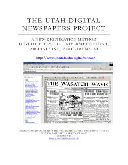 the utah digital newspapers project