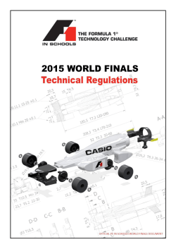 F1 in Schools&trade; - 2015 World Finals Technical Regulations &copy;2013