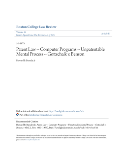 Computer Programs -- Unpatentable Mental Process