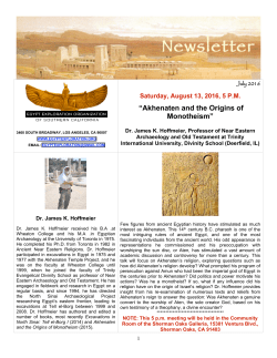 Akhenaten and the Origins of Monotheism