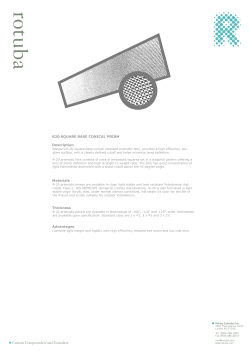 Description Thickness Advantages Materials R20 SQUARE BASE
