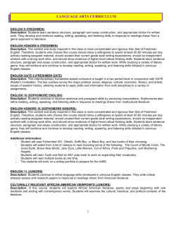language arts curriculum