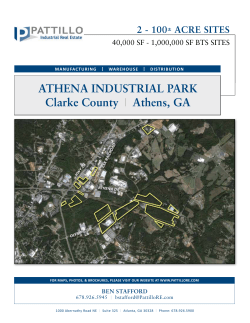 ATHENA INDUSTRIAL PARK Clarke County | Athens, GA