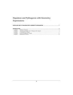 Napoleon and Pythagoras with Geometry Expressions