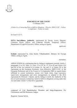 JUDGMENT OF THE COURT 11 February 2014 In Case E