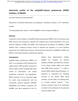 Selectivity profile of the poly(ADP