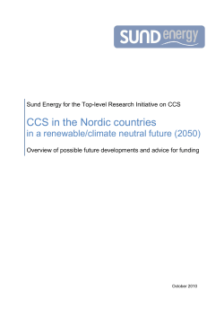 CCS in the Nordic countries