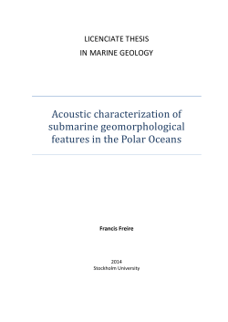 Acoustic characterization of submarine geomorphological features