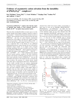 Pb(H2O)n - University of Victoria
