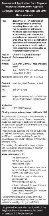 Assessment Application for a Regional Interests Development