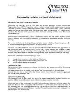 Conservation Policies and Eligiible Criteria