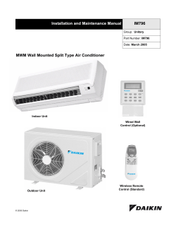 Installation And Maintenance Manual IM796