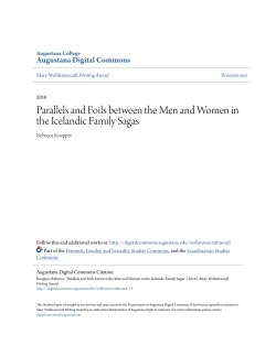 Parallels and Foils between the Men and Women in the Icelandic