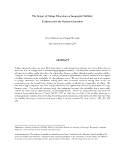 The Impact of College Education on Geographic Mobility