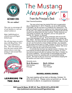 Maxwell Newsletter October 2015