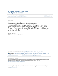 Preserving Tradition: Analyzing the Commoditization of Cultural