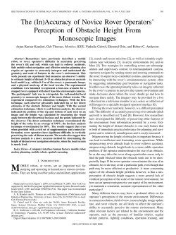 Accuracy of Novice Rover Operators` Perception of Obstacle Height