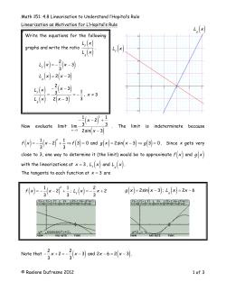 4.8 Linearization to Understand l`Hopital`s Rule