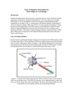 Notes on Hammer Forged Barrels