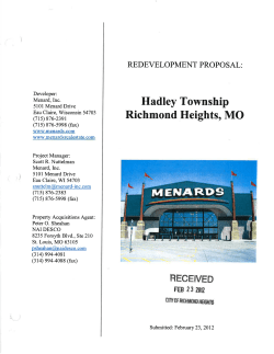 Menard Proposal 2012 - City of Richmond Heights
