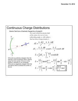 Continuous Charge Distributions