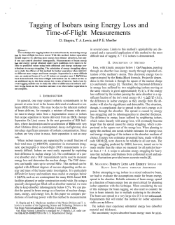 Tagging of Isobars using Energy Loss and Time-of