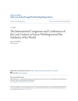 The International Congresses and Conferences of the Last Century