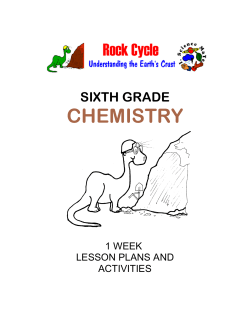 SIXTH GRADE CHEMISTRY - Math/Science Nucleus