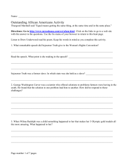 Outstanding African Americans Activity