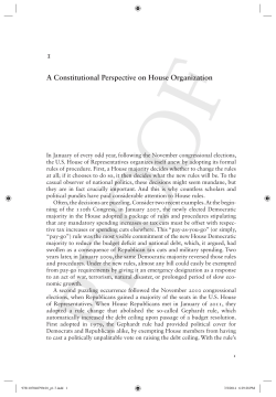 A Constitutional Perspective on House Organization