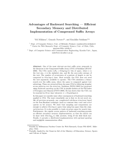 Advantages of Backward Searching &mdash; Efficient Secondary Memory