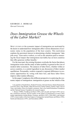 Does Immigration Grease the Wheels of the Labor