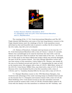 The running of the 11th St. Croix International Marathon and The