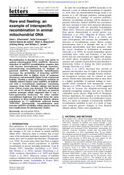 Rare and fleeting: an example of interspecific recombination in