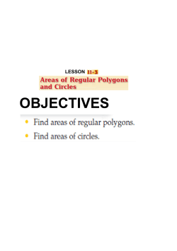 OBJECTIVES