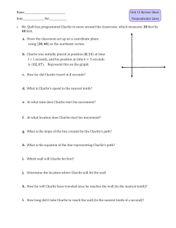 1. Mr. Quill has programmed Charlie to move around the classroom