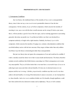 Proportionality and Necessity