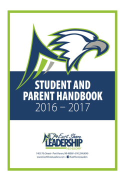K-6 handbook - East Shore Leadership Academy