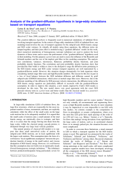 Analysis of the gradient-diffusion hypothesis in