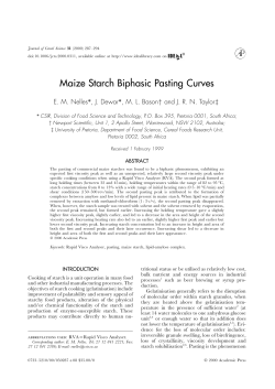 Maize Starch Biphasic Pasting Curves