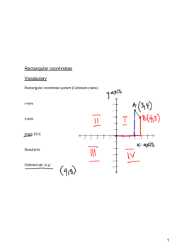 Rectangular coordinates Vocabulary