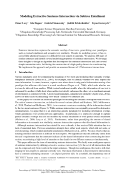 Modeling Extractive Sentence Intersection via Subtree Entailment