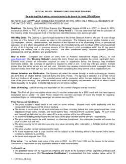 1 &ndash; OFFICIAL RULES OFFICIAL RULES &ndash; SPRING FLING 2015