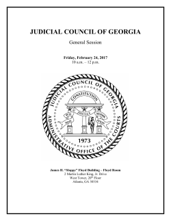 JUDICIAL COUNCIL OF GEORGIA