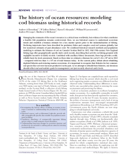 The history of ocean resources: modeling cod biomass using