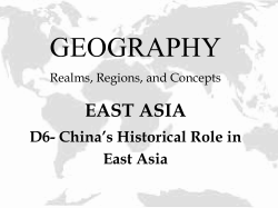 China`s Historical Role within East Asia