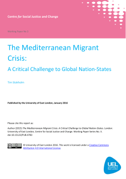 The Mediterranean Migrant Crisis: